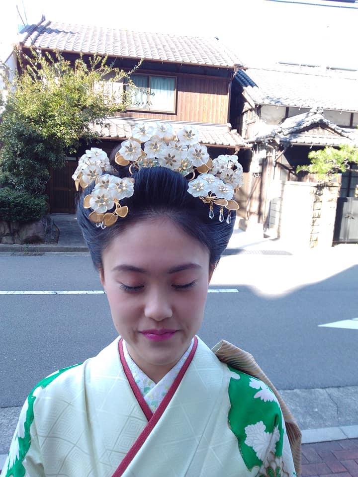 成人式写真-日本髪の着物姿-その1